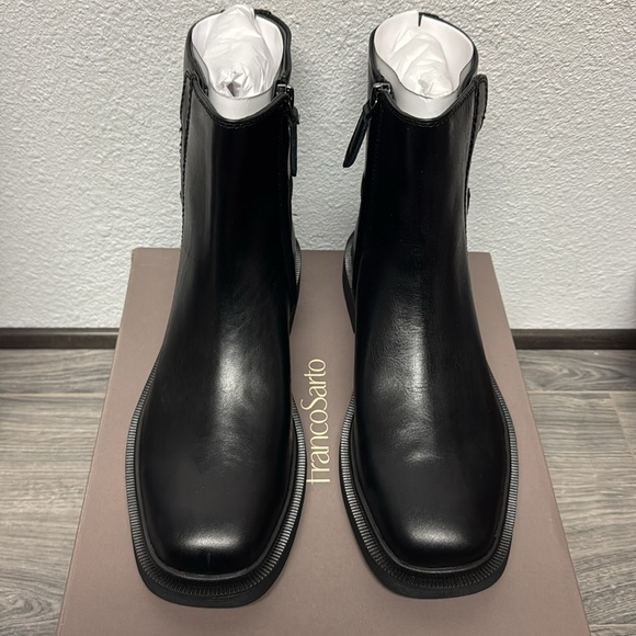 Franco Sarto Axel Ankle Boot In Black Leather - Picture 3 of 8